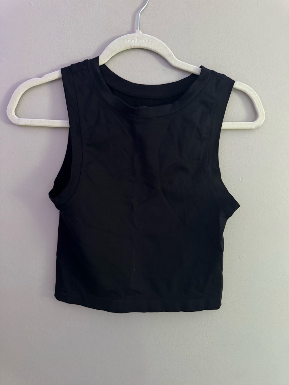 AURA, black seamless tank top, size M/L